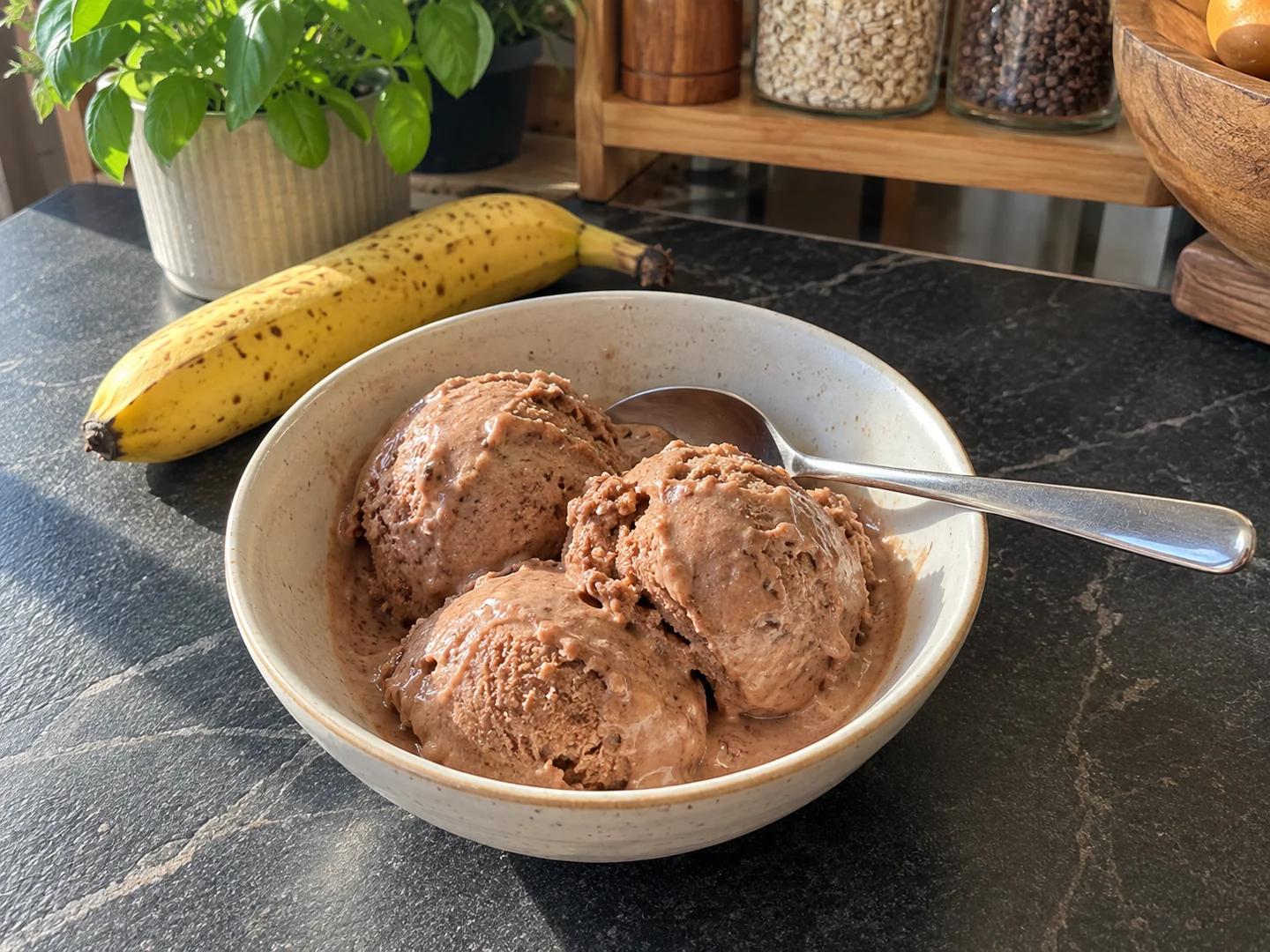 Muzlu protein dondurması, servise hazır.
